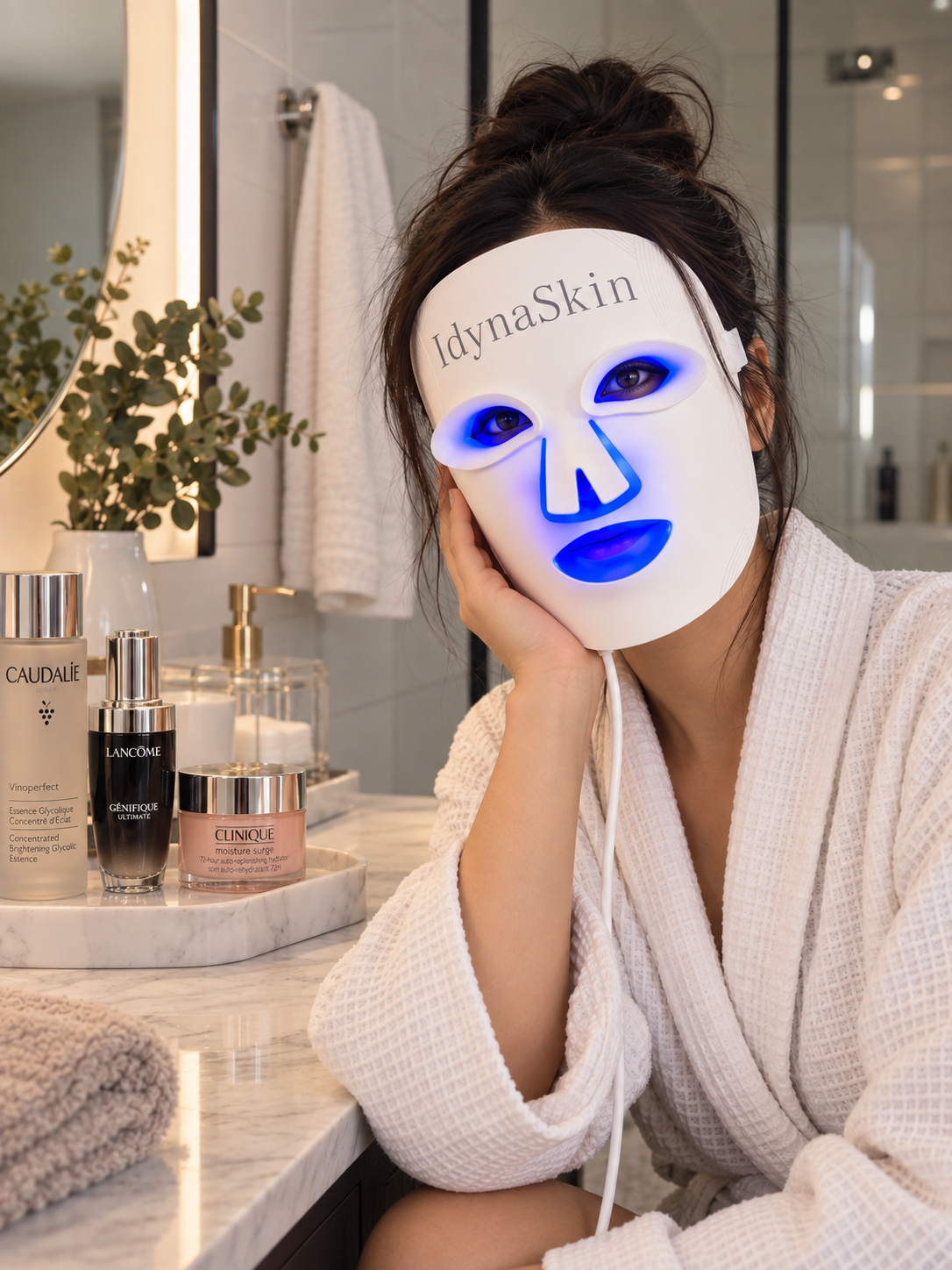 Masque LED IdynaSkin en mode bleu